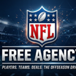 AI generated image of the NFL shield, with an inscription "NFL Agency"