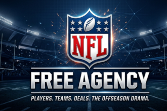 AI generated image of the NFL shield, with an inscription "NFL Agency"