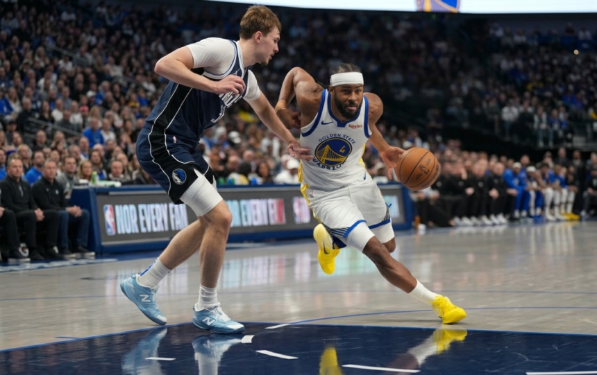 Moses Moody getting defending by Cooper Flagg