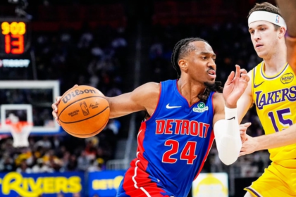 Jenkins defended by Austin Reaves in Pistons win over LA Lakers