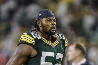 Rashan Gary with the Green Bay Packers