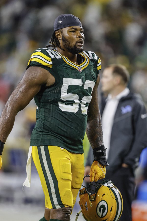 Rashan Gary with the Green Bay Packers