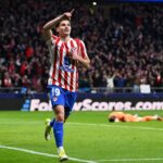 Julian Alvarez scoring a brace for Atletico Madrid