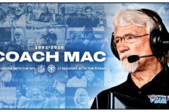 Longtime NFL coach, Titans color analyst Dave McGinnis passes away at age 74.