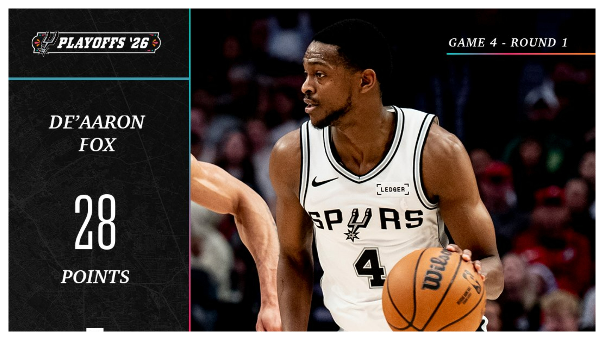 Fox scores 28 points for Spurs against Blazers