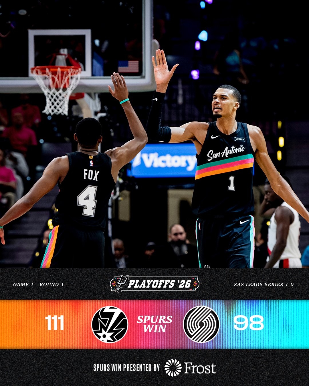 Wembanyama stars for for Spurs against Blazers