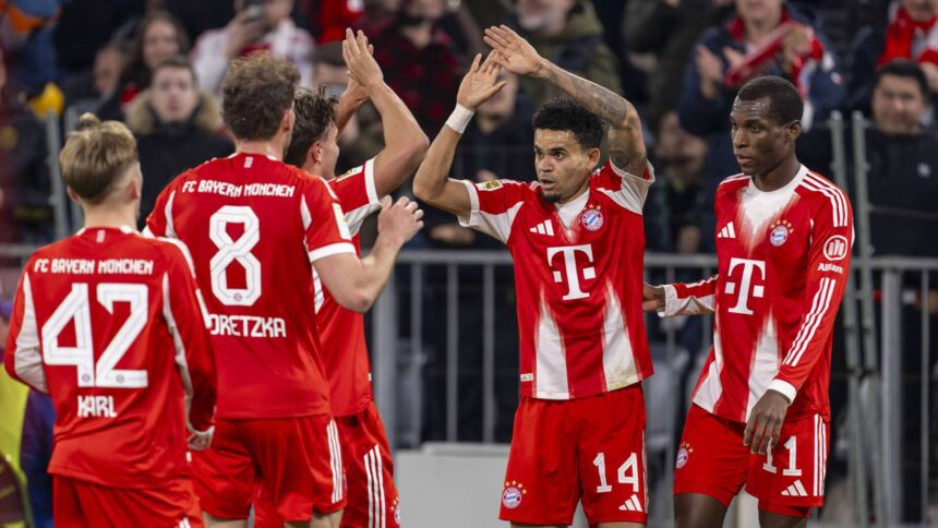 Bayern Player celebrate after defeating Real Madrid in second leg of the 2025/26 UEFA CL quarterfinal