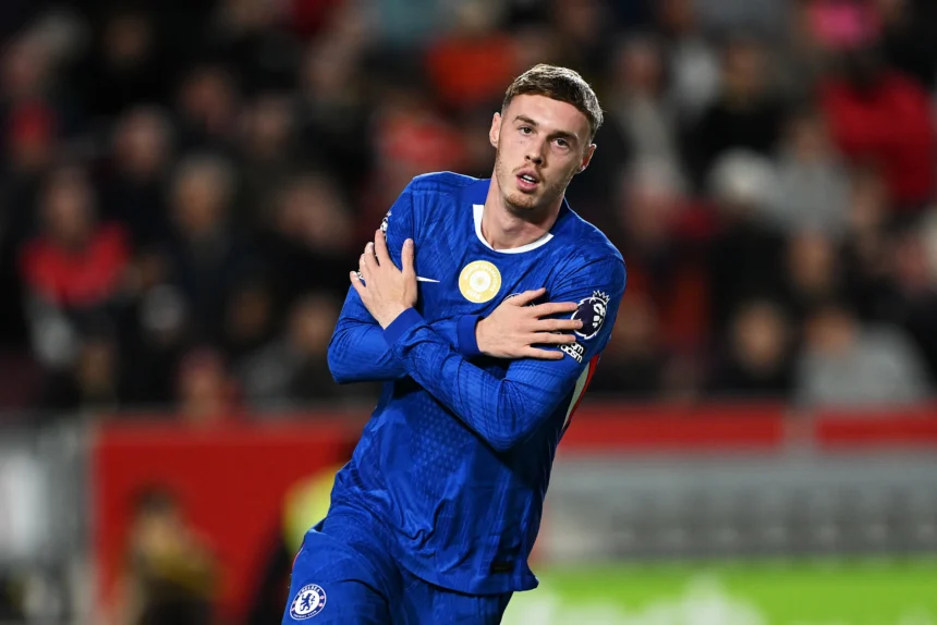 Cole Palmer celebrating