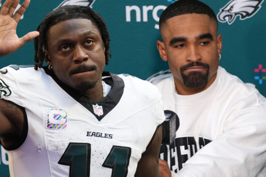 A.J. Brown & Jalen Hurts