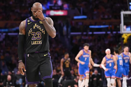 eBron James and the Lakers were knocked out of the playoffs by the Thunder on Monday night.