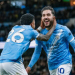 Cherki and Savinho celebrate Man City win over Crystal Palace