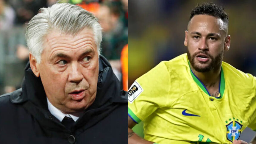 Carlo Ancelotti and Neymar Jr.