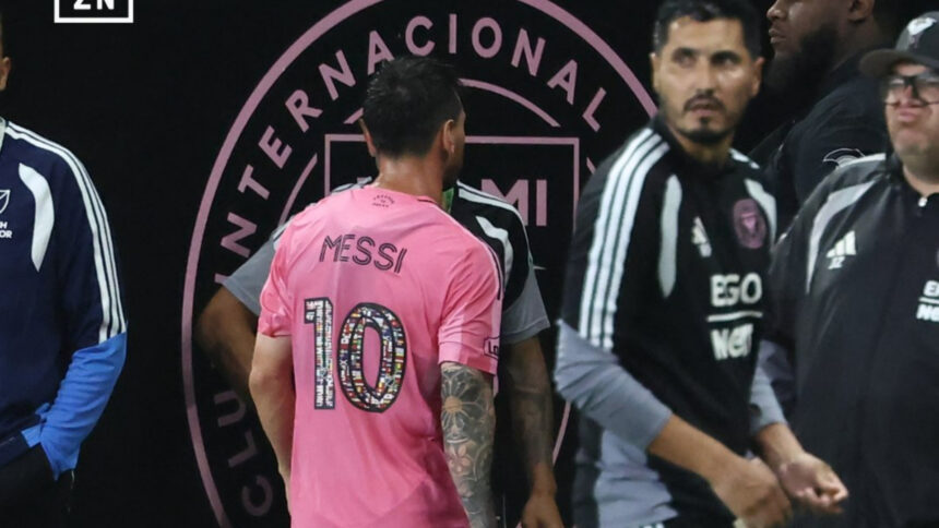 Messi left the pitch with an injury scare in Miami's 6-4 win over Philadelphia
