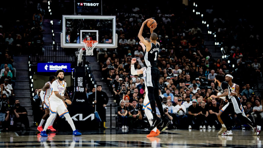 Wembanyama in action for Spurs in Game 6