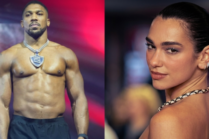 Collage of Anthony Josua and Dua Lipa.
