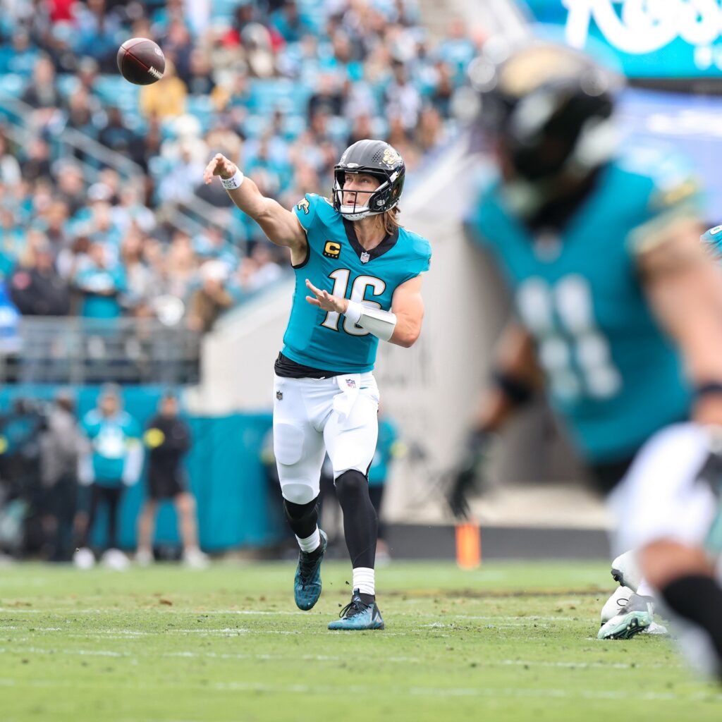 Trevor Lawrence in action for Jacksonville Jaguars