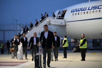 Iran's World Cup squad at Tijuana International Airport in Mexico