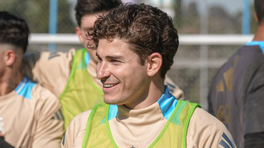 Julian Alvarez at Argentina camp