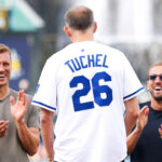 Thomas Tuchel threw the first pitch at the home of baseball team Kansas City Royals