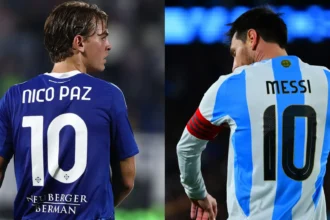 Nico Paz and Messi