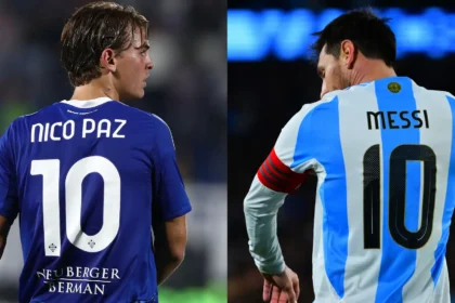 Nico Paz and Messi