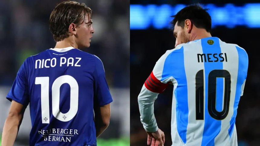 Nico Paz and Messi