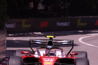 Hamilton in Ferrari at Monaco GP FP2