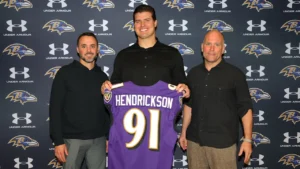 Trey Hendrickson sings for Baltimore Ravens