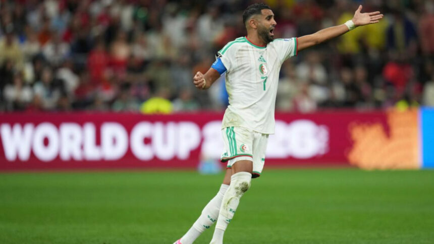 Algeria’s Riyad Mahrez (7) reacts during their World Cup round of 32 match against Switzerland in Vancouver, Jul. 2, 2026.