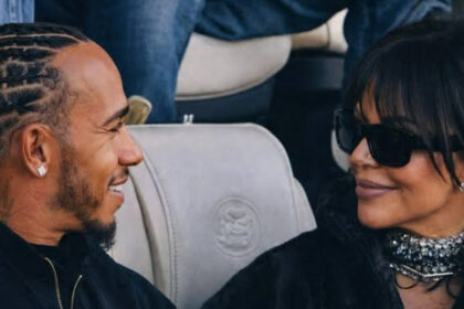 Kim and Lewis were spotted at Super Bowl