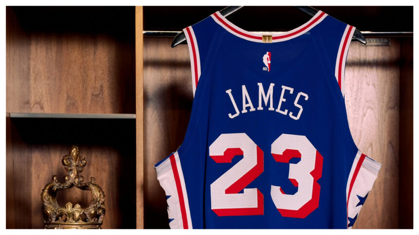 Lebron James no. at 76ers