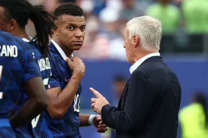 Kylian Mbappe cut a frustrated figure after loss to Spain