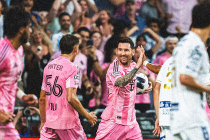Lionel Messi and Inter Miami teammates celebrate