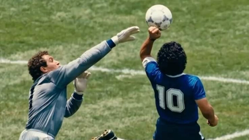 Maradona's "Hand of God" ball sold at auction