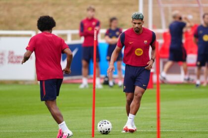 Ronald Araujo went with Barcelona on their pre-season trip to the Midlands