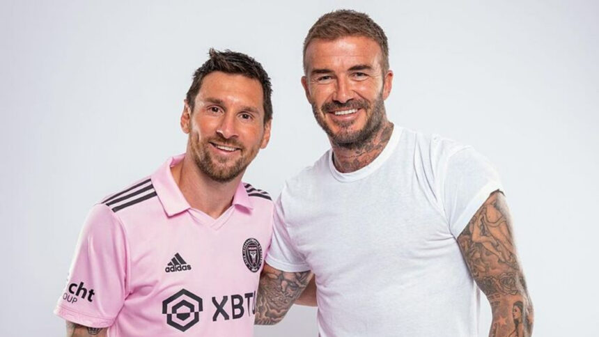 Lionel Messi and David Beckham