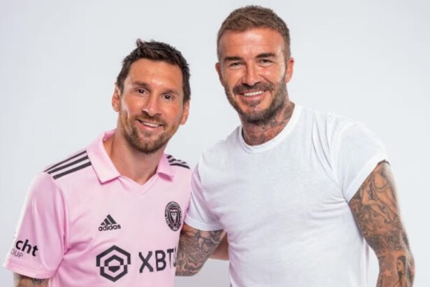 Lionel Messi and David Beckham