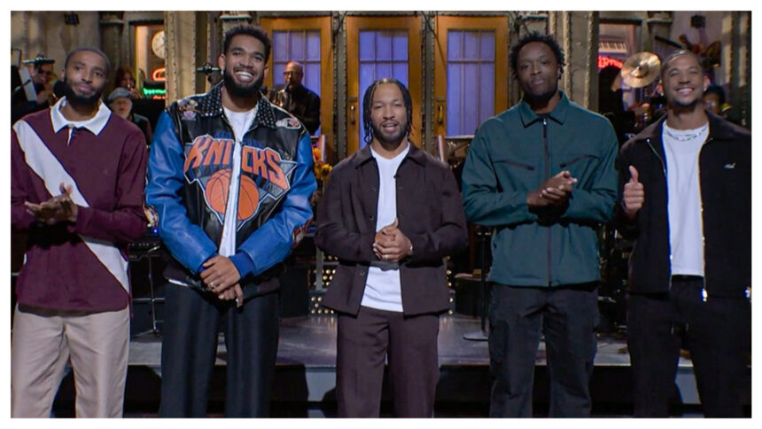 Jalen Brunso and teammates at SNL