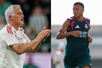 Jose Mourinho and Kylian Mbappe