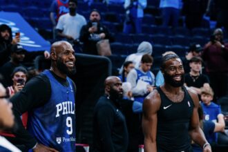LeBron James and Jaylen Brown played basketball in South Philly as Philadelphia 76ers.