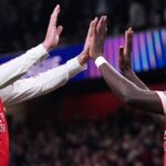 Declan Rice and Bukayo Saka